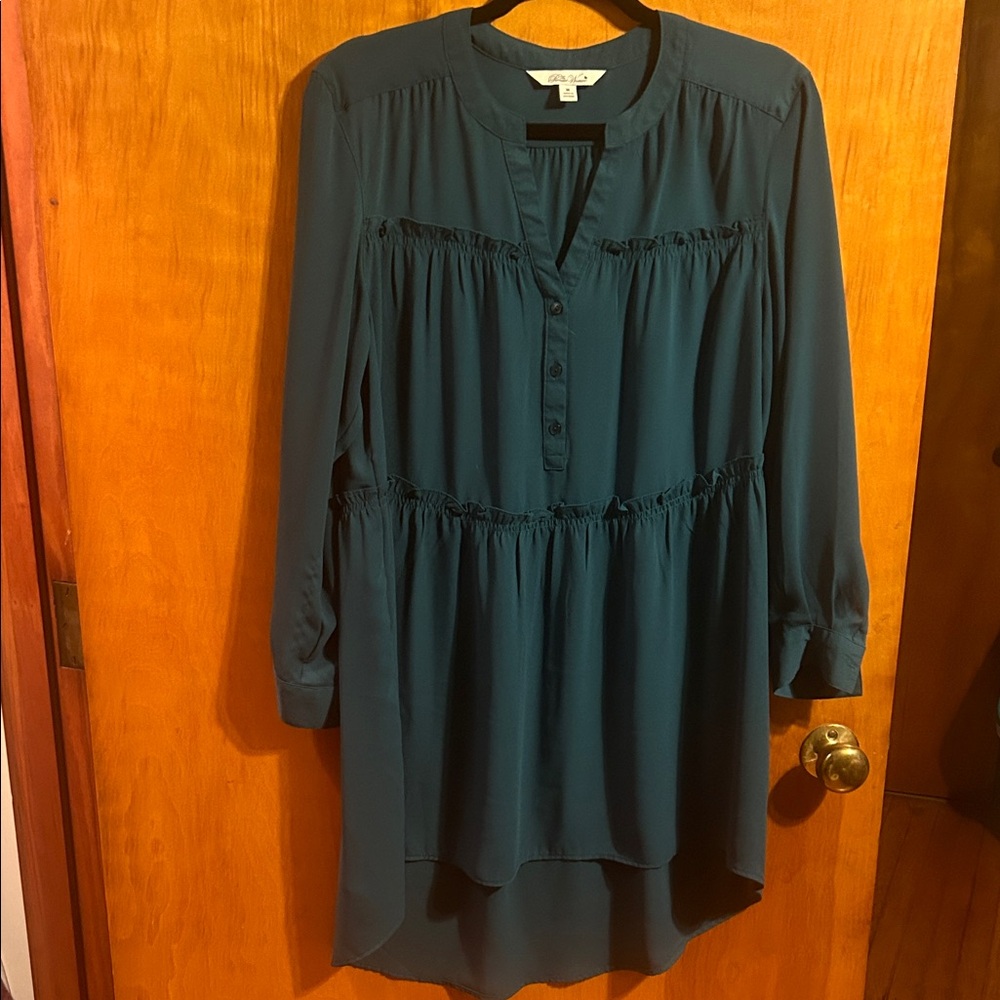 The Pioneer Woman Teal Long Sleeve Dress